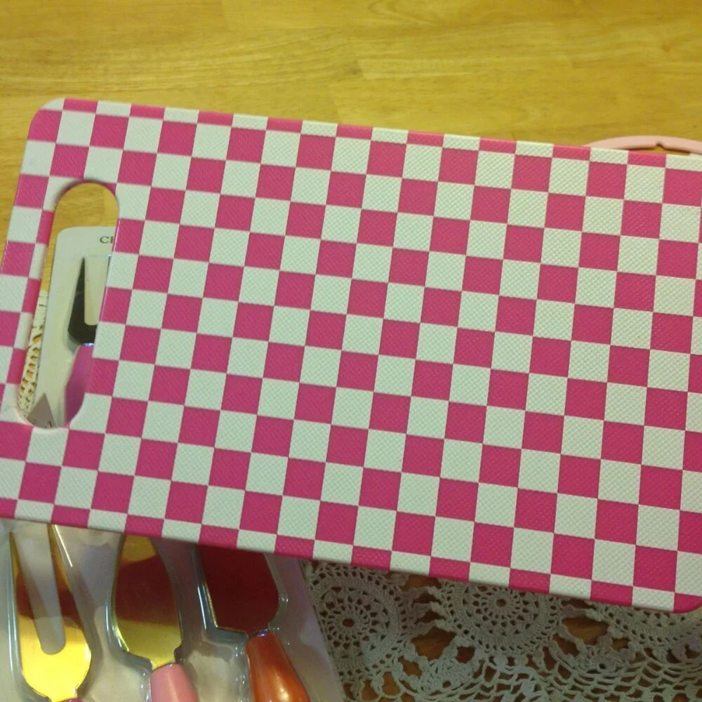 Pretty in pink kitchen tools bundle, cutting boards and cheese knives
